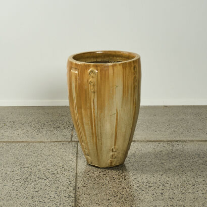 A Large Overglazed Pottery Floor Planter