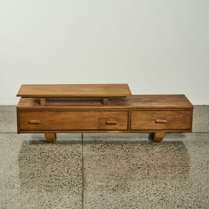 A Wooden TV Console