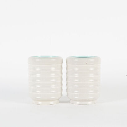 A Pair Of Poole Vases Shape #818