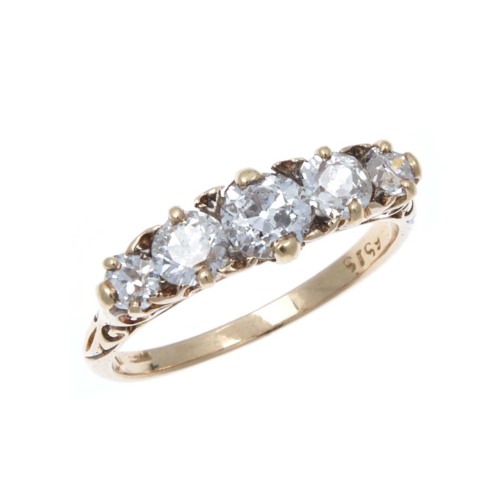 18ct Antique Diamond Bridge Ring