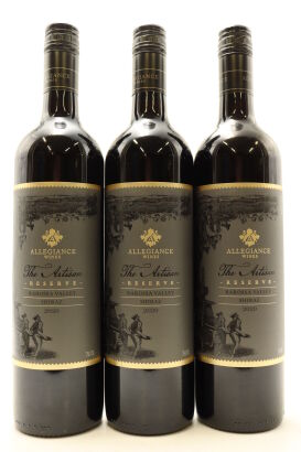 (3) 2020 Allegiance Wines The Artisan Reserve Barossa Valley Shiraz, Australia