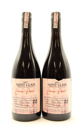 (2) 2019 Saint Clair Pioneer Block 22 Barn Block Pinot Noir, Marlborough