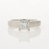 Platinum, .73ct Princess Cut Diamond Solitaire Ring