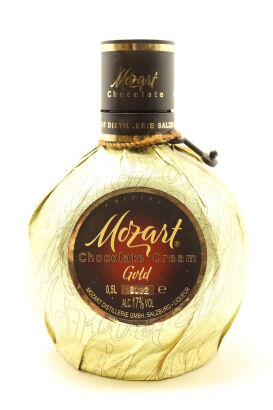 (1) Mozart Distillerie Premium Gold Chocolate Cream Liqueur, 17% ABV, 500ml