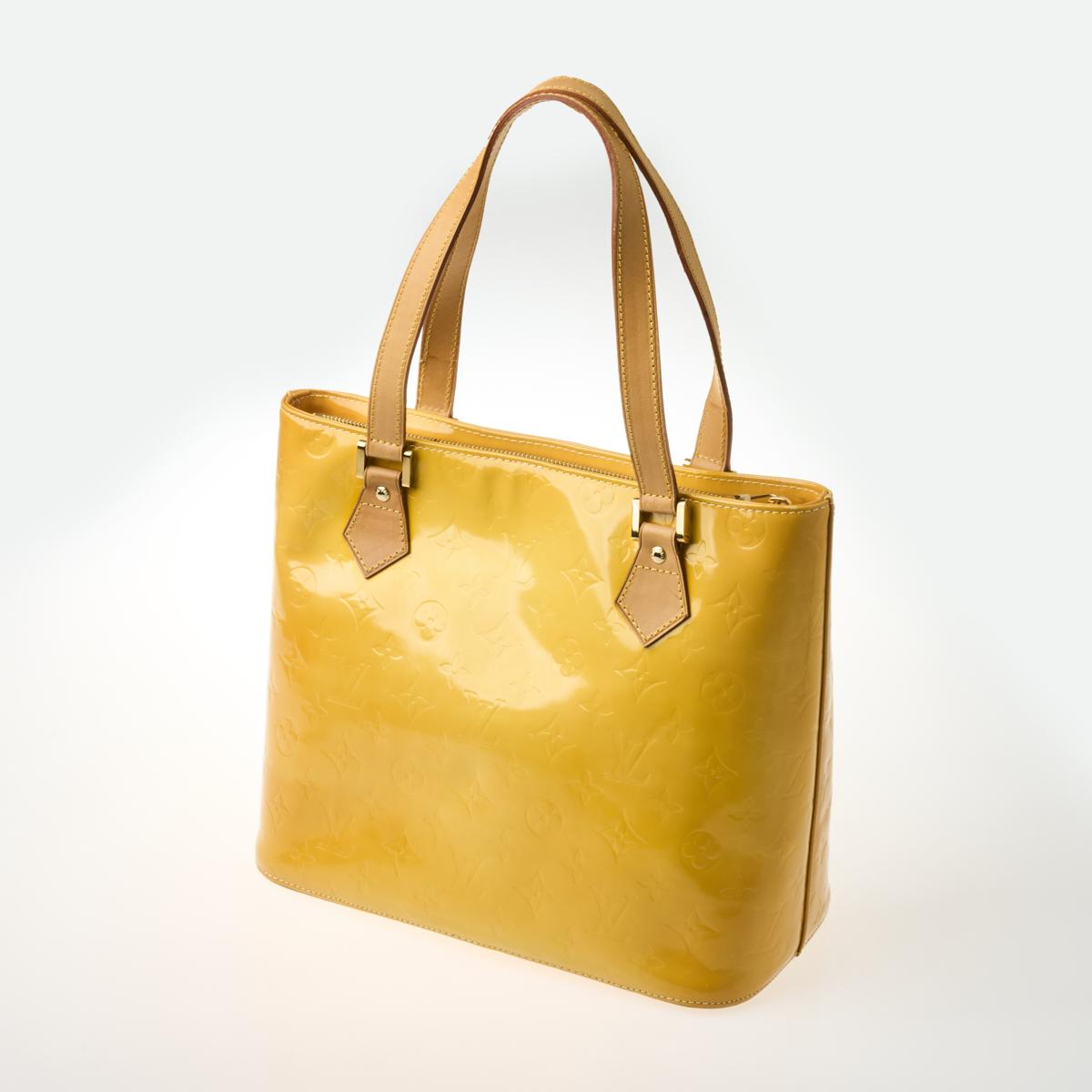 Louis Vuitton Houston Monogram Yellow/gold Patent Leather Tote 