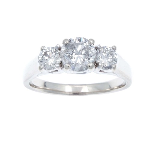 14ct Three Diamond Ring