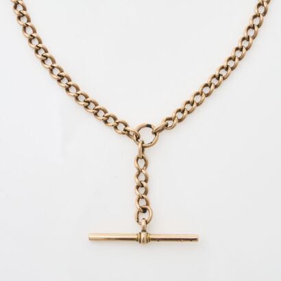 9ct Rose Gold, 43cm Fob Chain