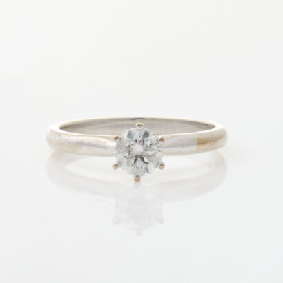 18ct White Gold Diamond Solitaire. .50 carats.