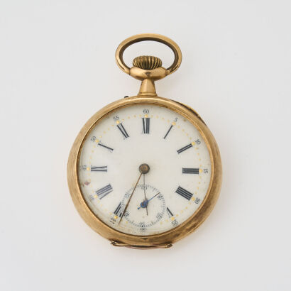 14ct Yellow Gold, 50mm Pocket Watch