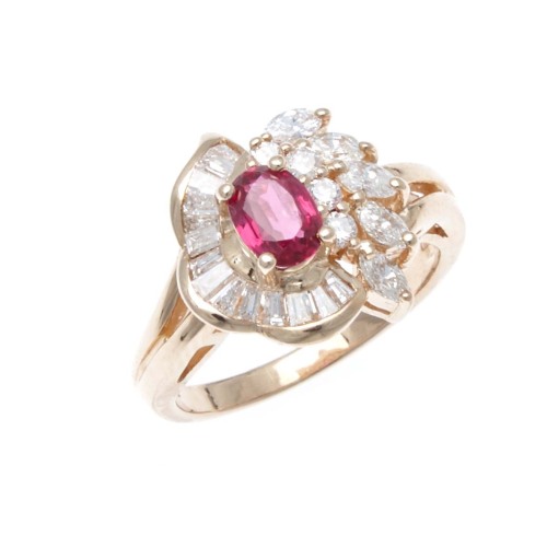 14ct Ruby and Diamond ring