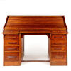 An American Oak Twin Pedestal Roll Top Desk