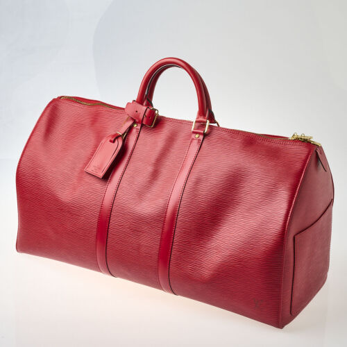 Louis Vuitton Red Epi Keepall 55