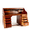 An American Oak Twin Pedestal Roll Top Desk - 3