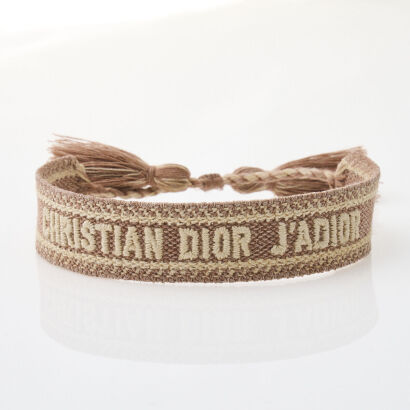 Christian Dior Woven Friendship Bracelet with Box