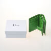 Christian Dior Patent Green Quilted Compact Wallet with Box - 2