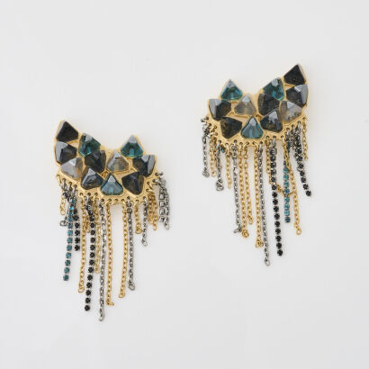 Swarovski Tassel Clip-on Earrings