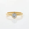 18ct Yellow Gold, Bezel Set, .61ct Diamond Solitaire Ring