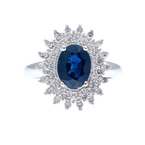 14ct Sapphire and Diamond Ring