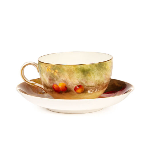 A Royal Worcester Cup and Saucer