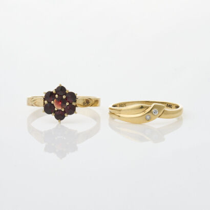 Two x 14ct Yellow Gold Rings