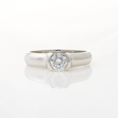 A Platinum, .53ct Diamond Solitaire Ring