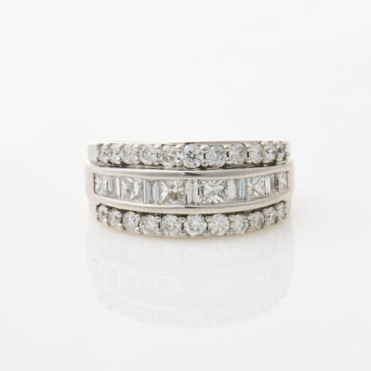 14ct White Gold, Kallati Diamond Ring of 1.56cts Total