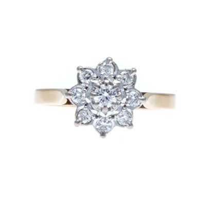 18ct Gold Diamond Cluster Ring