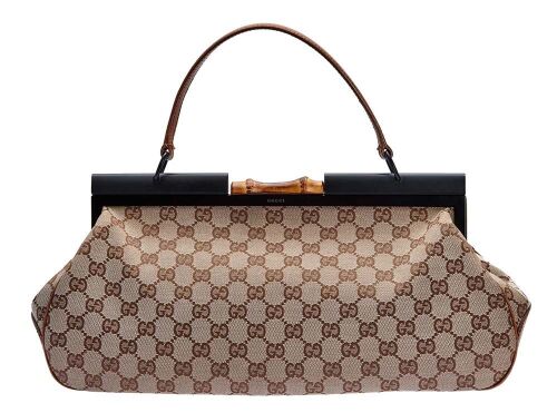 Gucci Monogram Bamboo Handbag