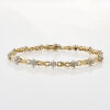 10ct Yellow Gold, Diamond Bracelet of .35ct Total