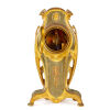 An Art Nouveau Gilt Brass and Painted Clock - 2