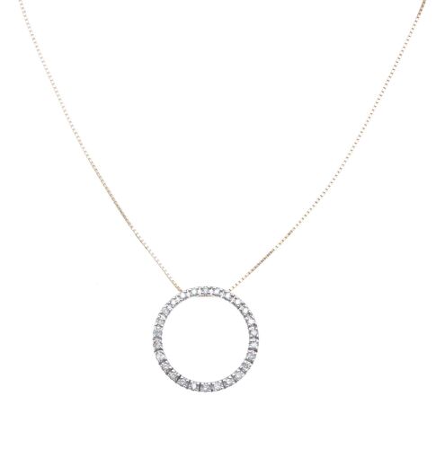 10ct Diamond Circle Pendant