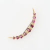 9ct Rose Gold, Graduated Pearl and 2.25ct Garnet Brooch