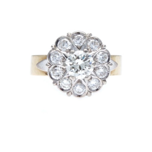 18ct Diamond Cluster Ring