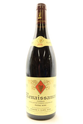 (1) 2016 Domaine Auguste Clape Cornas Renaissance, Rhone [JR17.5] [WS94]