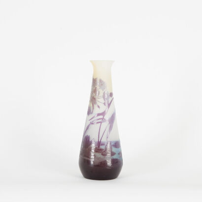 A French Gallé Cameo Glass Vase