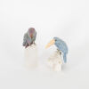 Two Carved Stone Birds on Quartz Perches - 2