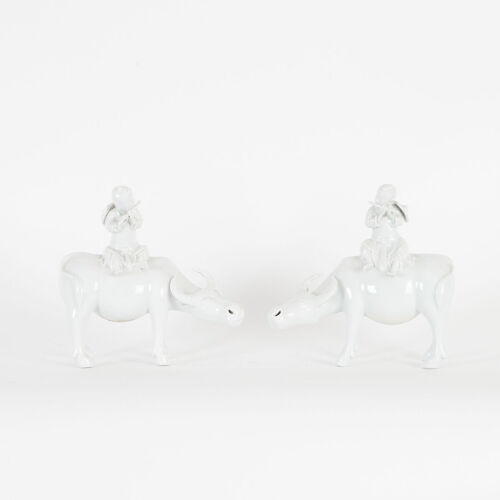 A Pair of Chinese Blanc de Chine Figures