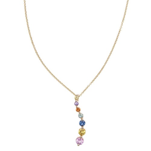 14ct Multi-Coloured Sapphire Pendant