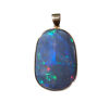 A Black Opal and Yellow Gold Pendant