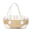 Prada Woven Raffia Canvas and Leather Bag - 5