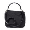 Gucci Canvas Black Bamboo Shoulder Bag - 5