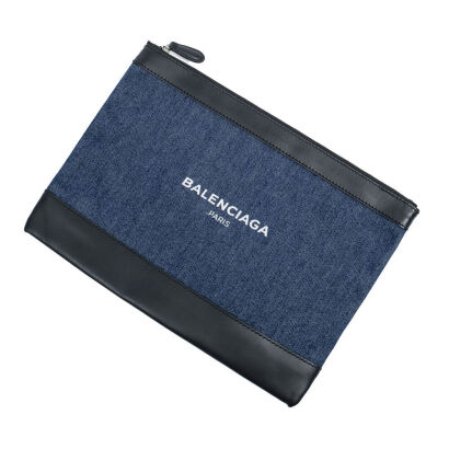 Balenciaga Denim Clutch Bag