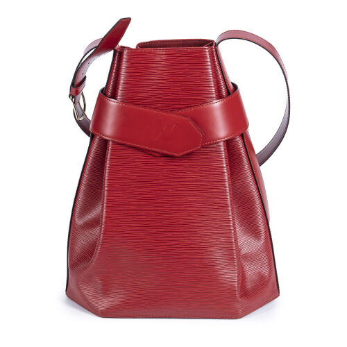 Louis Vuitton Red Epi Sac D'Epaule Bag
