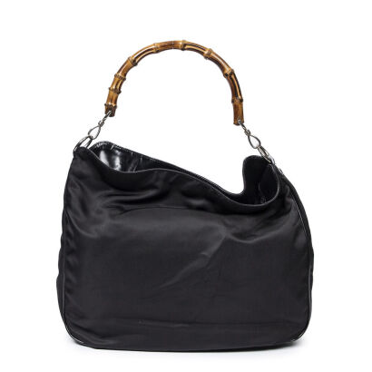 Gucci Canvas Bamboo Top Handle Bag