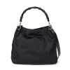 Gucci Canvas Black Bamboo Top Handle Bag