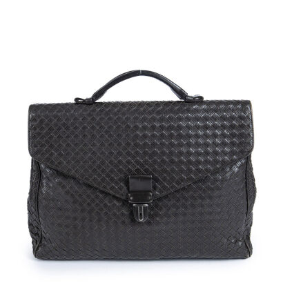Bottega Veneta Perforated Intrecciato Leather Briefcase