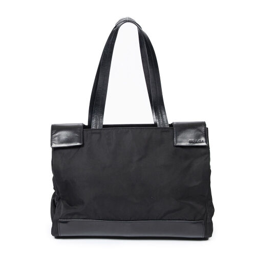 Prada Black Canvas Tote Bag