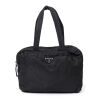 Prada Black Nylon Small Zip Tote Bag