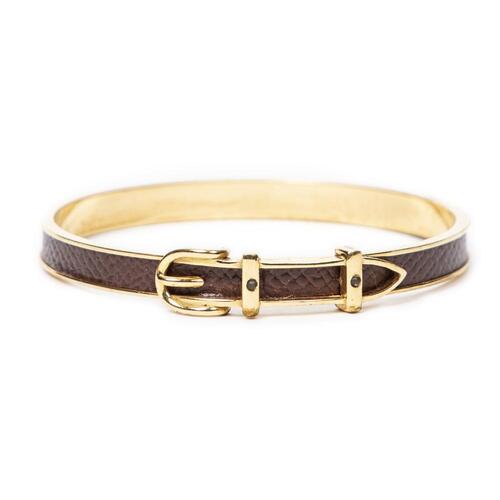 Herm&egrave;s Courchevel Leather Bracelet with Box