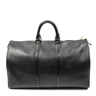 Louis Vuitton Black Epi Keepall 45